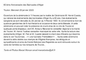 2020 01 29 TOULON ANNIVERSAIRE DES BARRICADES D ALGER 1960